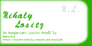 mihaly lositz business card